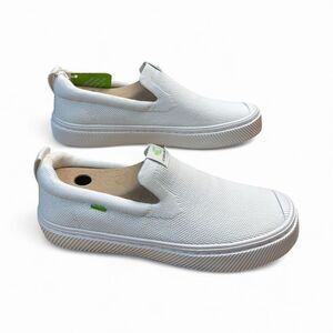 Cariuma IBI Unisex NWT White Knit Slip-On Sneakers Size 7 Eco-Friendly